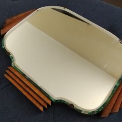 Vintage Art Deco Mirror And Wood