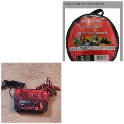 Jumper Cables & Battery Charge Box For Motorcycle Quad, Wave Runner Jet Ski Tractor J
