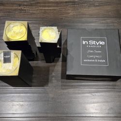 3 Piece Candle Set INstyle With Wicks And Pre Packed Wax BAGS // Candles SMALL MEDIUM & LARGE Sizes / Wax Wicks 3 Cylinder vase Wedding holiday Event 