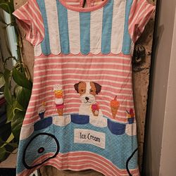 Mini Boden dog ice cream cart dress 3-4