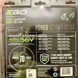 New EGO 5.0Ah 56V BA2800T Lithium Ion Battery (New in Original Packaging)    