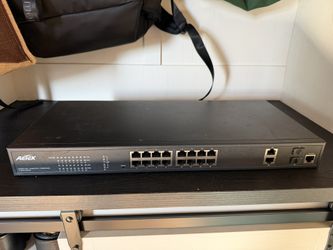 AETEK 16-Port Gigabit PoE Managed Network Switch