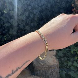 14K Gold Chain Bracelet 