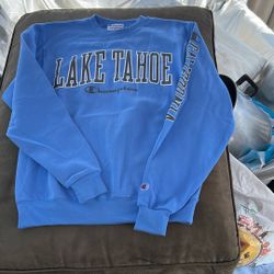 Soft Sweat Set Cotton Baby Blue Brand New Lake Tahoe, Champion Sweatshirt Never Worn
