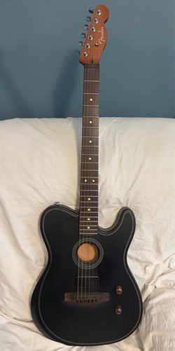 Fender Acoustasonic Standard Telecaster Acoustic-Electric Guitar Black