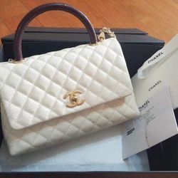 Chanel White With Handle