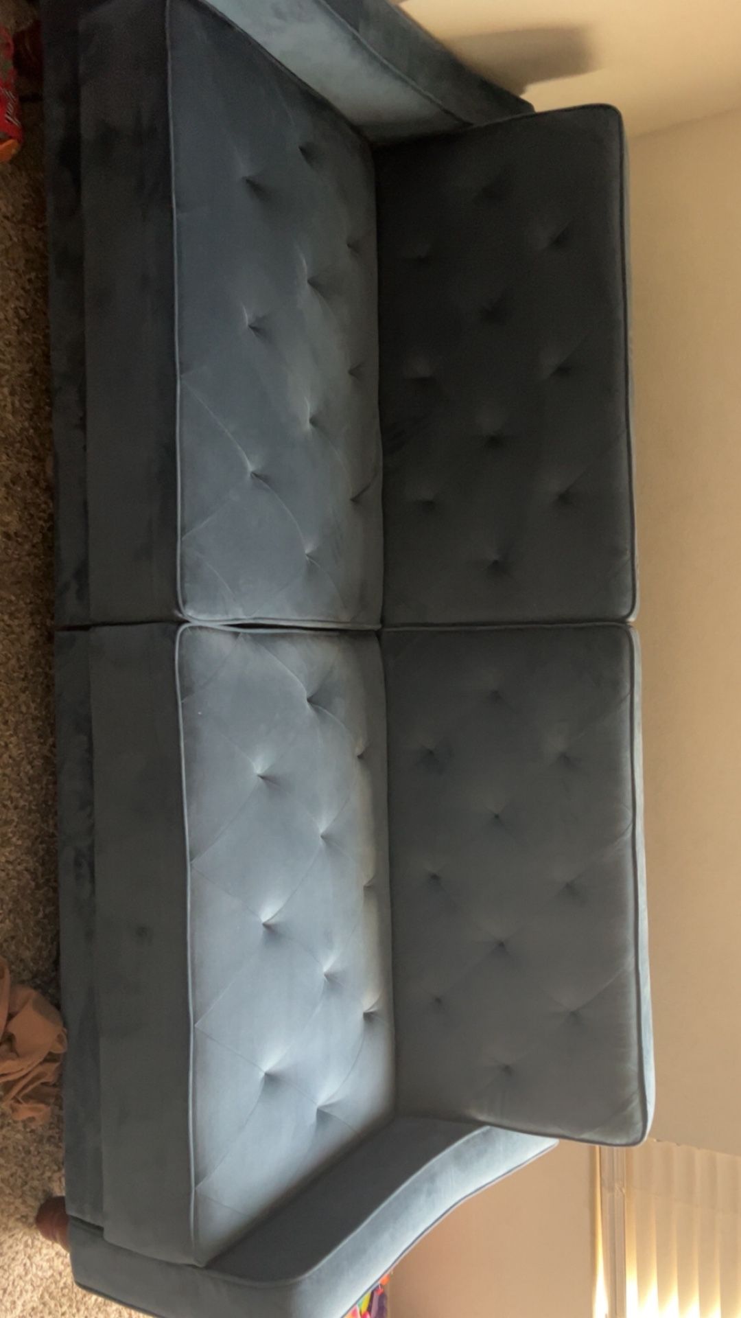 Velvet Futon Full Size Barely Used 