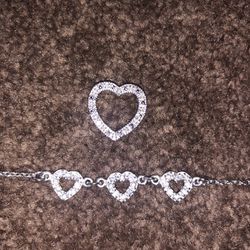 Matching Pendant And Anklet/ Bracelet 