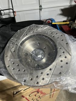 2003 Civic Rear Rotors Cross Drilled Slotted 