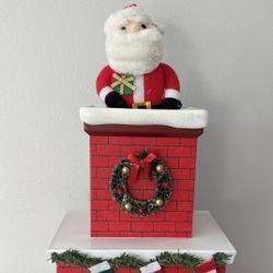 🎅✨ Mr. Christmas 18” Animated/Musical Santa in Chimney (Model #24095) ✨🎅Read Full Details Below🎅
