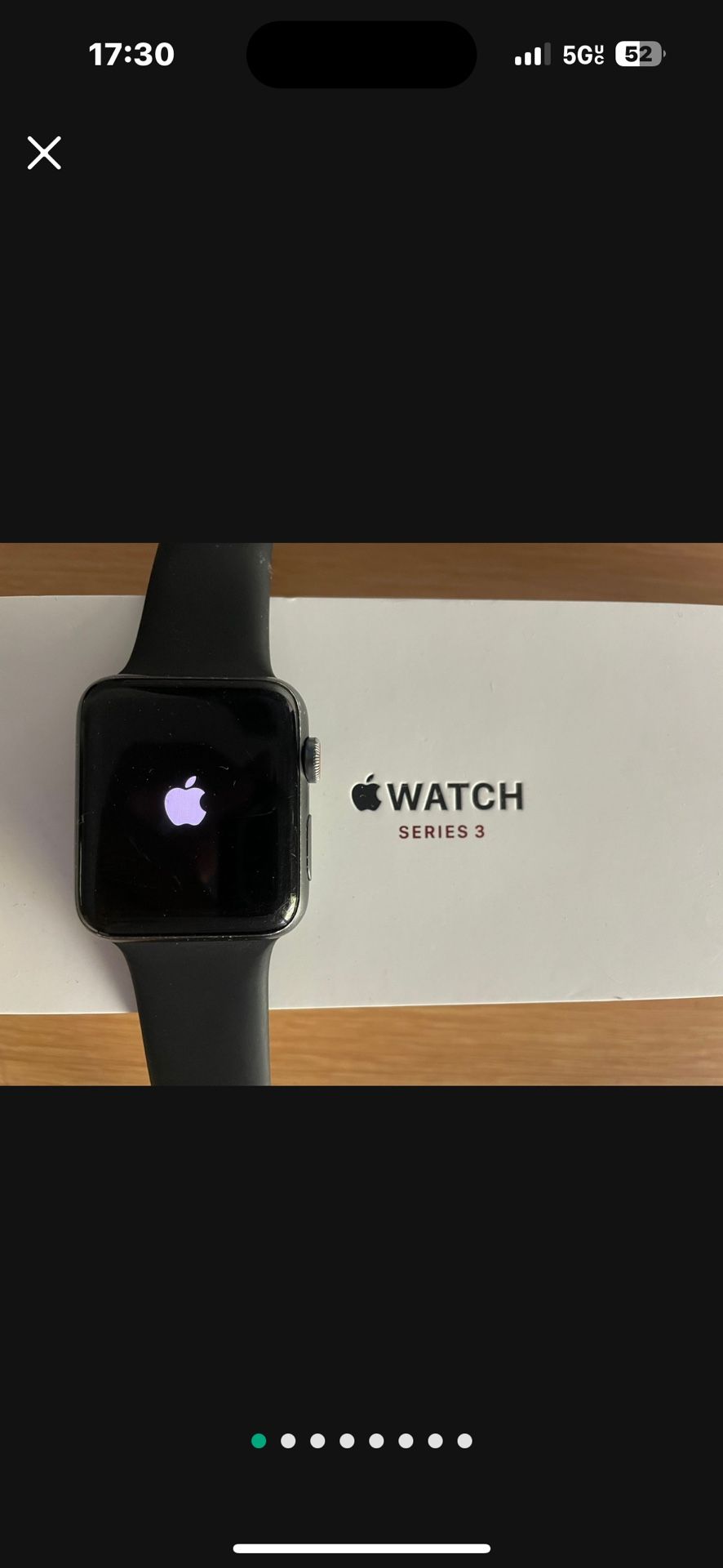 Apple Watch Series 3, 42 mm, Space Gray, Black Sport (GPS + Cellular / Model A1861)