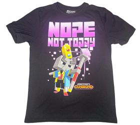 Minecraft Dungeons “Nope Not Today” Graphic T-Shirt Black Size XXL 