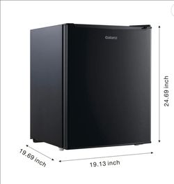 Black mini fridge