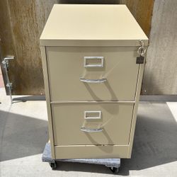 2 Drawer Metal Filing Cabinet With Key 