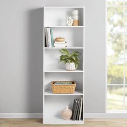 Mainstays 5-Shelf Bookcase with Adjustable Shelves (New)