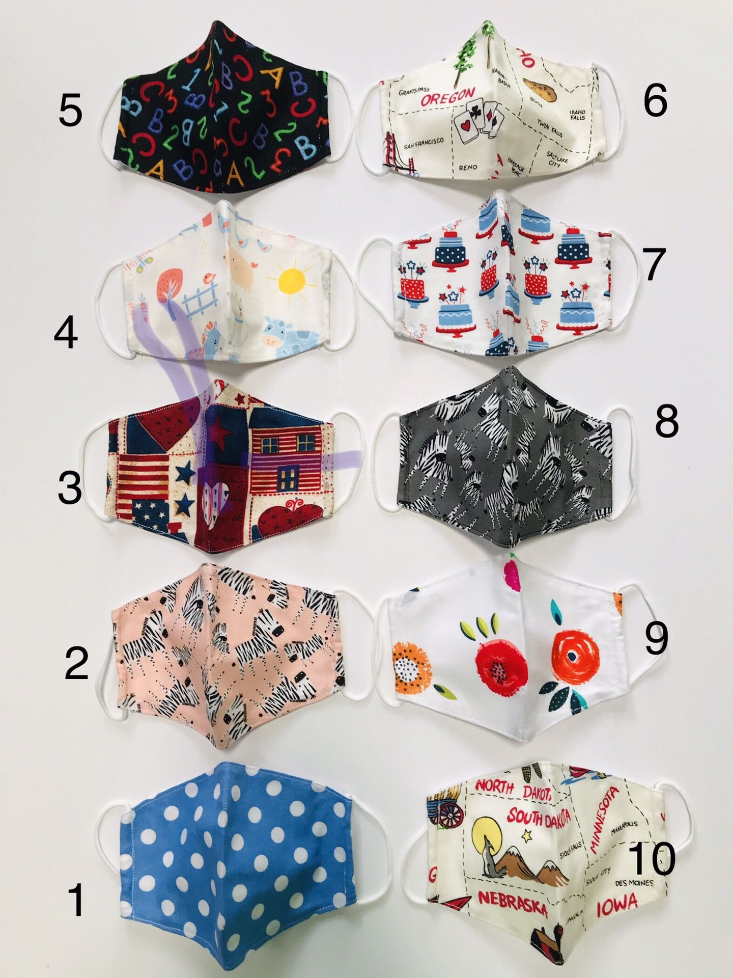 Kids! Children cloth face masks π