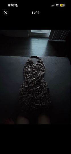 Zebra printed knee length dress