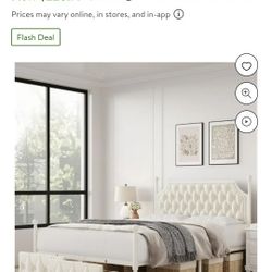 Homfa Full Size Upholstered Canopy Bed Frame for Bedroom, 2 Storage Drawers Platform Bed, Canopy Bed Curtain Not Included, Beige