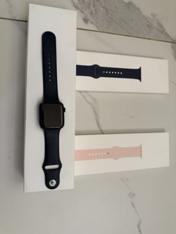 Apple Watch Series 6 44mm Blue Aluminum Case with Deep Navy Sport Band (GPS,...