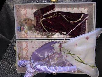 Porcelain doll Barbie sized