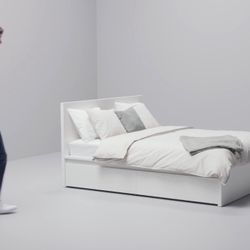 High Bed Frame , Twin , White , IKEA 
