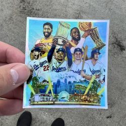 2020 Dodgers Lakers Championship Sticker 