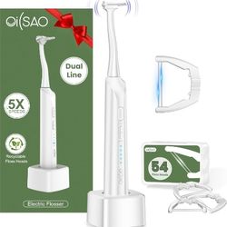 Electric Flosser for Teeth and Adults with 5 Speeds & 54 Refill Heads, Sonic Oscillation - Gentle Gum Care, Reusable Water Flosser Alternative,Dentist