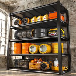 72"H x 47.2"W x 23.6" D Garage Shelving 2500LBS Heavy Duty Storage Shelves