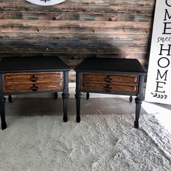 Beautiful Black MCM End Tables