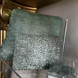 Teal Guestbook, Pen And Pillow