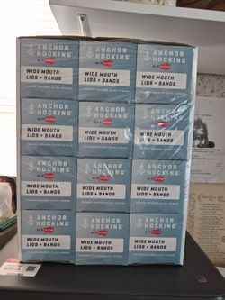 Made in USA. Brand new a Case of  Jars lids wind mouth 12 Boxs
