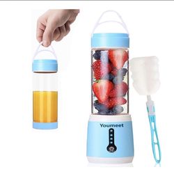 Smoothie Blender,Youmeet Cup Blender Remaining Power Display,USB Rechargeable Blender Mini Blenders for Smoothies with Cup Lid Brush for Fruits Veggie