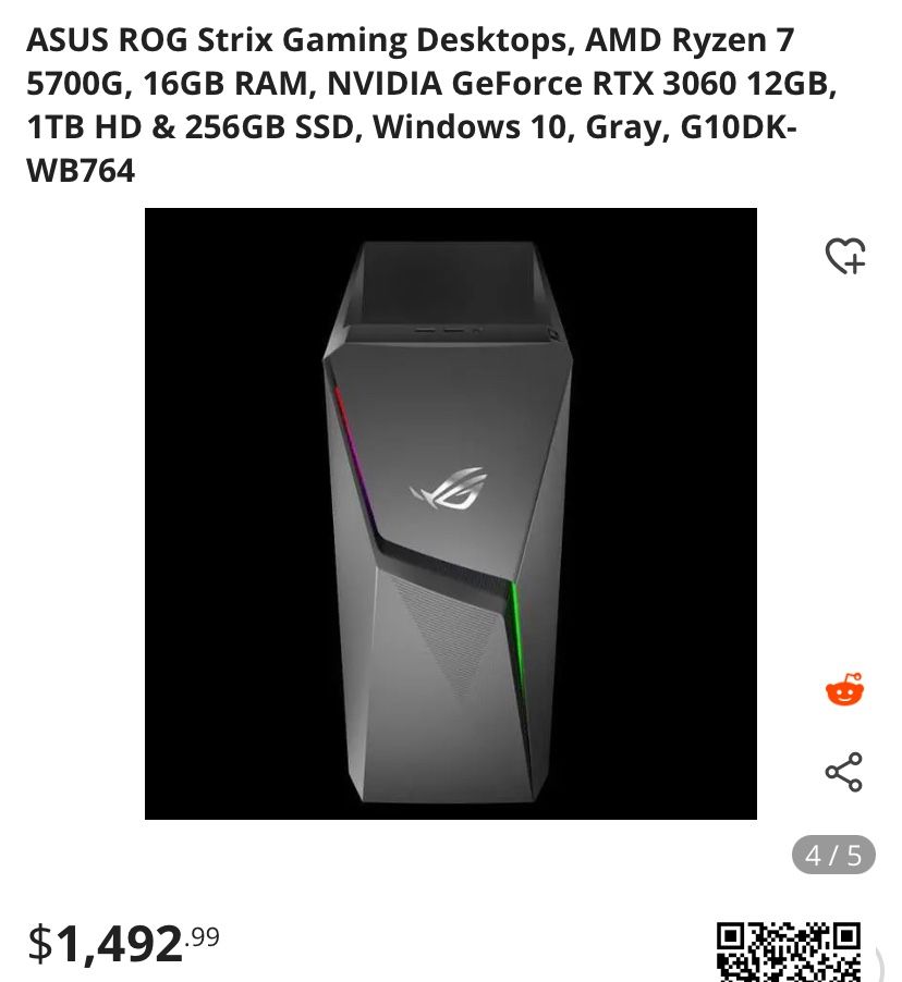 Gaming Pc ASUS ROG 