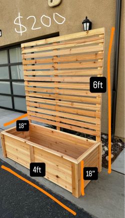 Brand new handcrafted cedar planters made with quality materials & constructed with durability.
