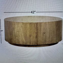 Wood drum Coffee Table