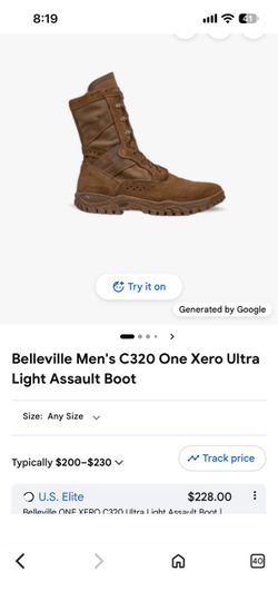 NEW Belleville C320 One Xero Ultra Light Assault Boot
