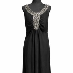 Another Thyme Black Beaded Dress Size 6