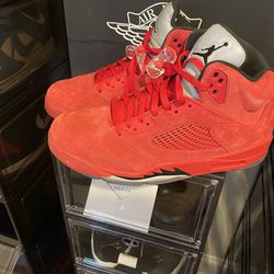 Jordan 5 Red suede