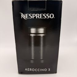 Nespresso Aeroccino 3 Milk Frother Black New Open Box 3694-US-BK