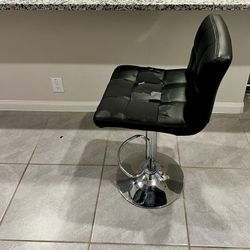 Black Bar Stool – Adjustable & Swivel