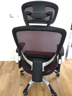 Staples red discount hyken mesh chair