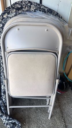 Six folding chairs