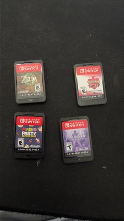 Nintendo switch games, 3 houses, Zelda, Pokémon, and Mario