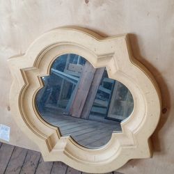 Wooden 32 Inch Unique Rare Collector Mirror 
