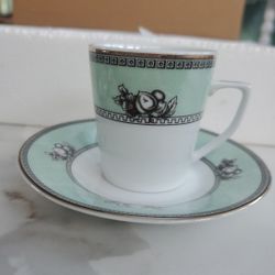 NIB Vintage  Delicately Detailed  Espresso / Arabic / Turkish  Coffee Cup Set