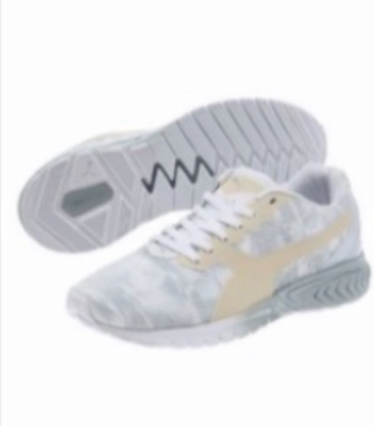 PUMA® White & Quarry Ignite Dual Swan Running Shoe