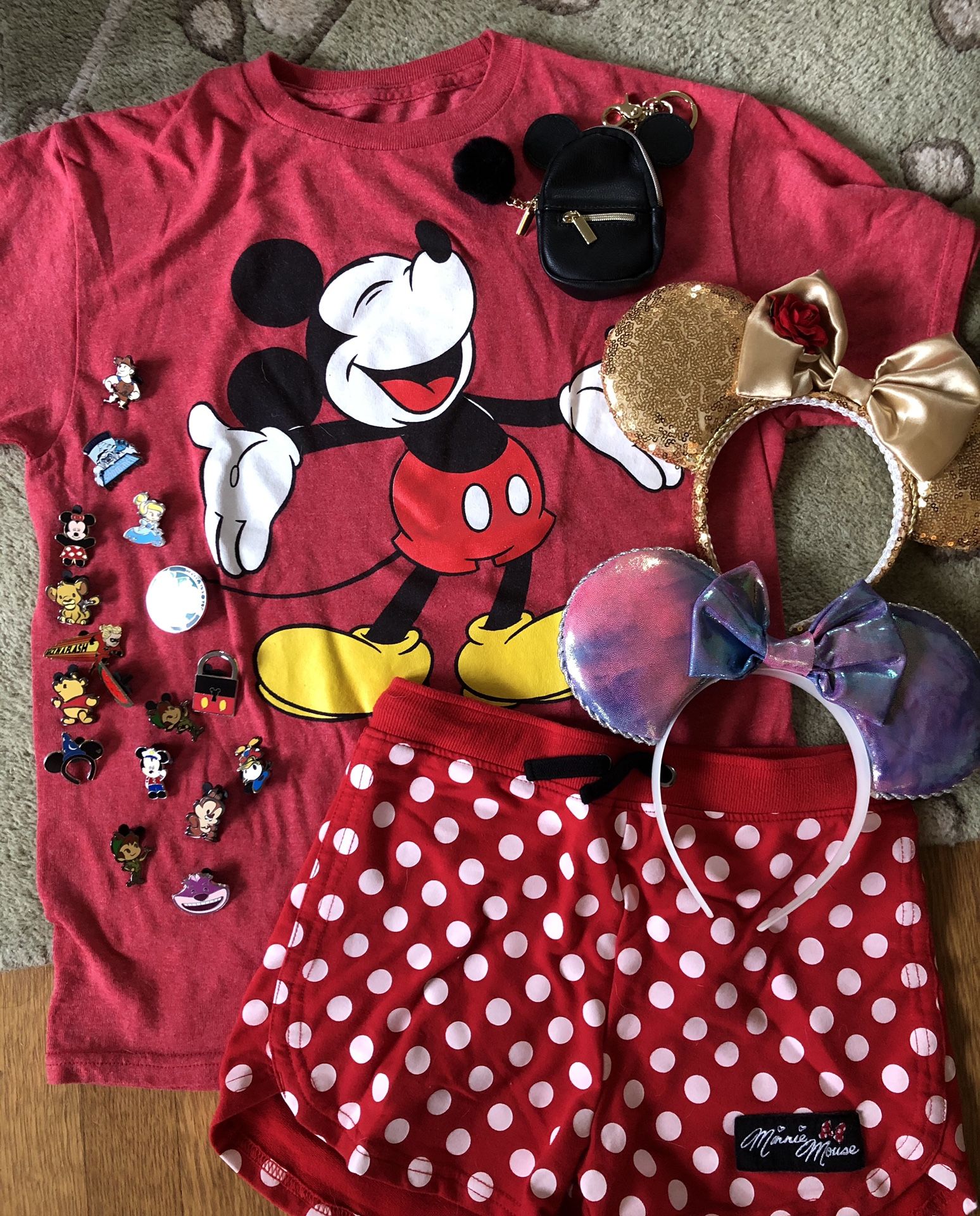 DISNEY Collectibles Lot - Ears, Pins, Clothes, bag jewelry