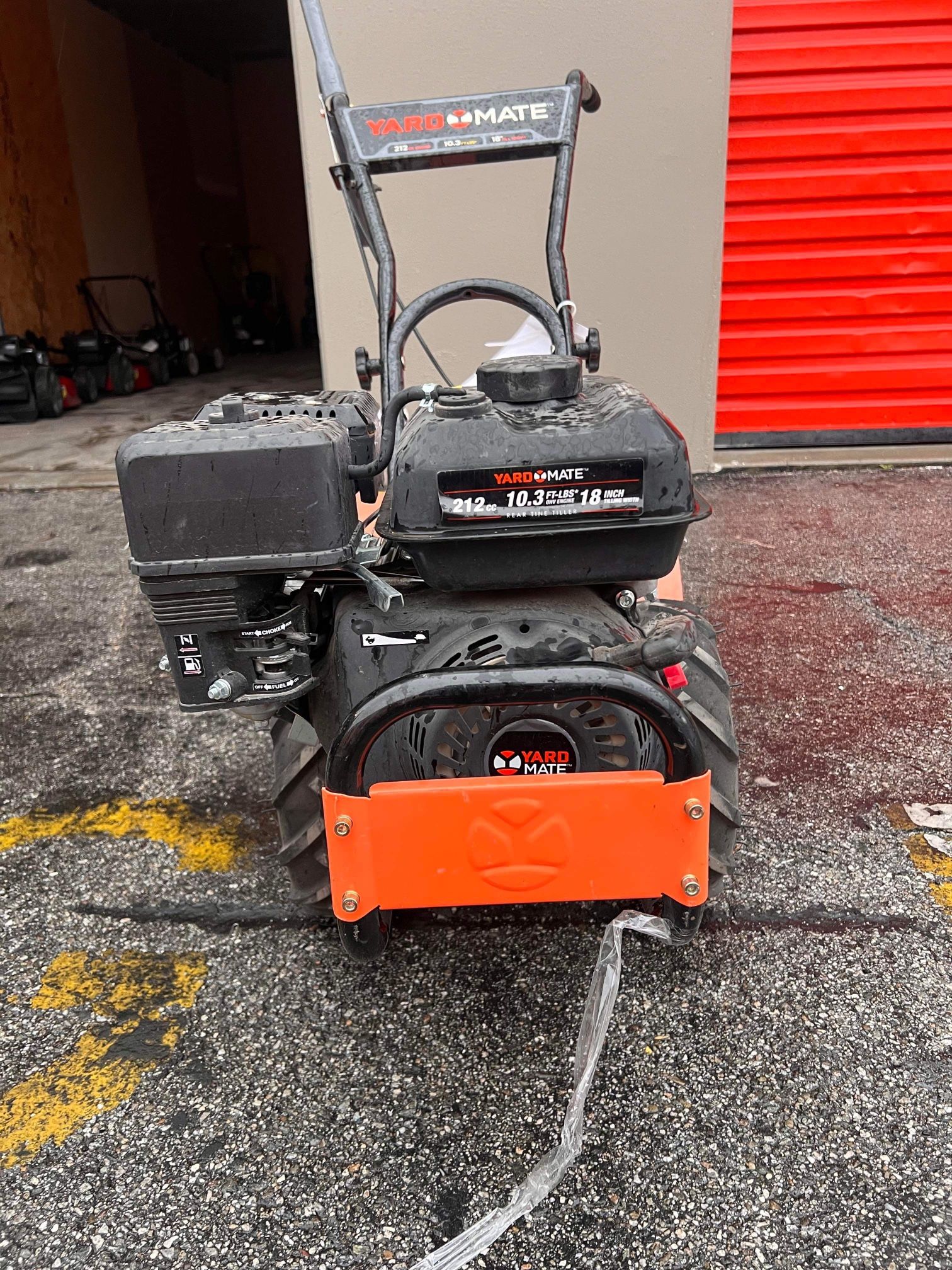 Soil Preparation Yardmate 18 in. 212 cc Gas Rear Self Propelled Tine Tiller Model # YRTT212