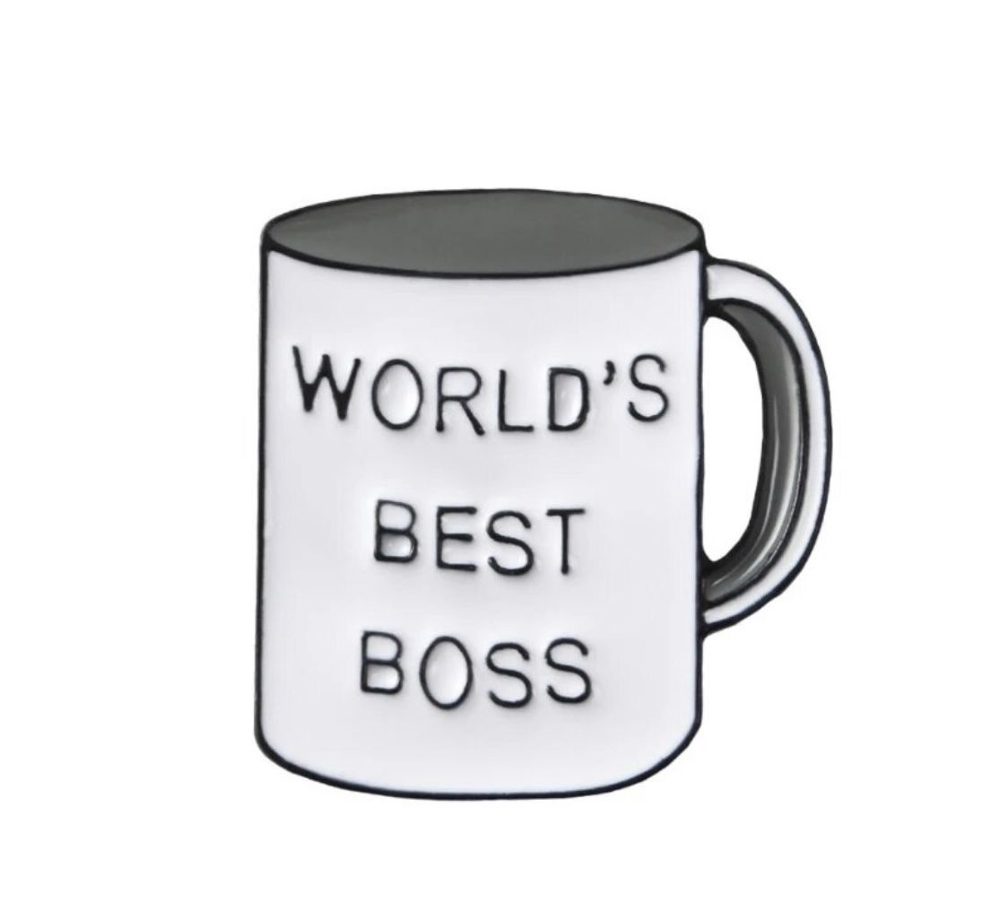 Brand New Worlds Best Boss Brooch Pin Charm Gift 