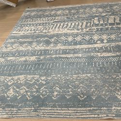 Blue Moroccan-Style Area Rug